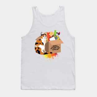 Easily Distracted by Cats and Art Supplies Tank Top